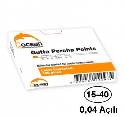 Ocean 15-40 No 0.04 Açılı Gutta Percha Points - 1