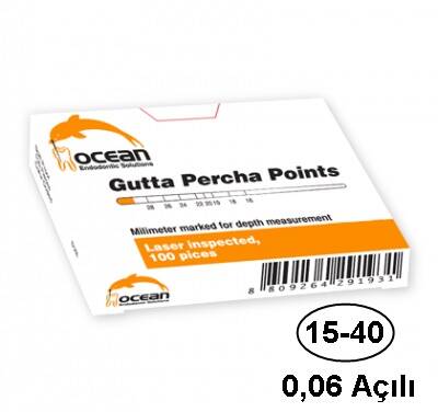 Ocean 15-40 No 0.06 Açılı Gutta Percha Points - 1