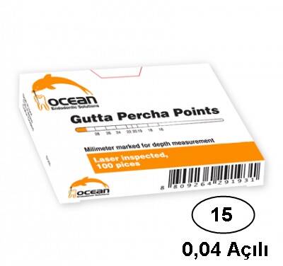 Ocean 15 No 0.04 Açılı Gutta Percha Points - 1