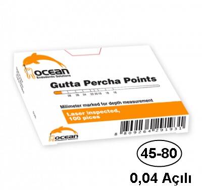 Ocean 45-80 No 0.04 Açılı Gutta Percha Points - 1