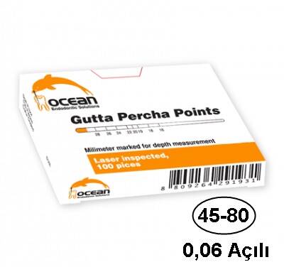 Ocean 45-80 No 0.06 Açılı Gutta Percha Points - 1