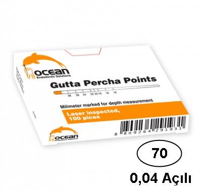 Ocean 70 No 0.04 Açılı Gutta Percha Points - 1